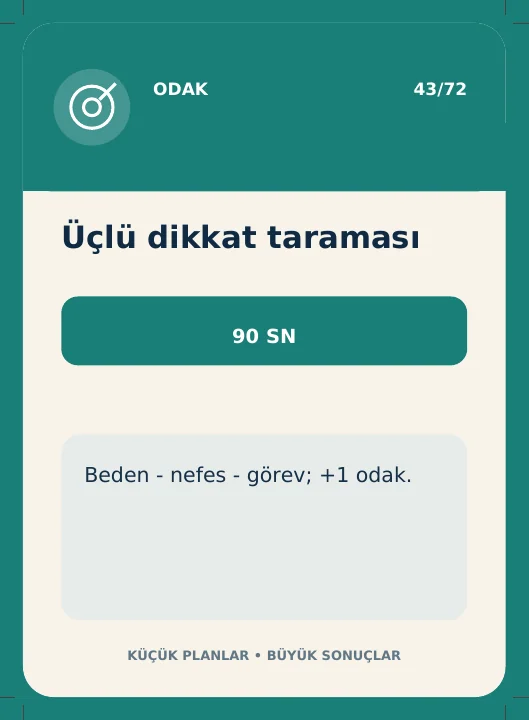 Dikkat Radarı Atölyesi ile ilgili oyun destesinden örnek kart