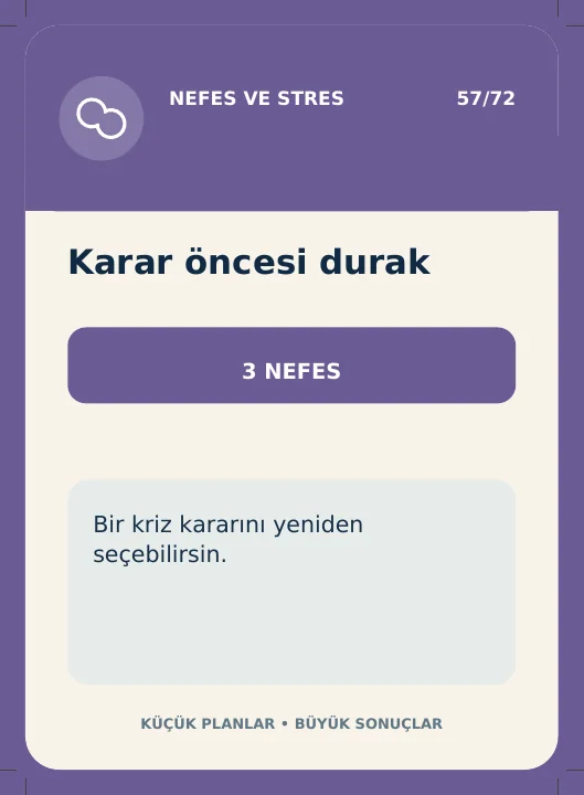 Stresi Dönüştür Atölyesi ile ilgili oyun destesinden örnek kart